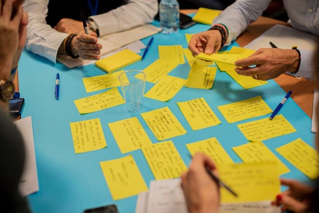 Several Yellow Sticky Notes on a Table
