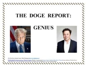 Photo of President Trump and a photo of Elon Musk